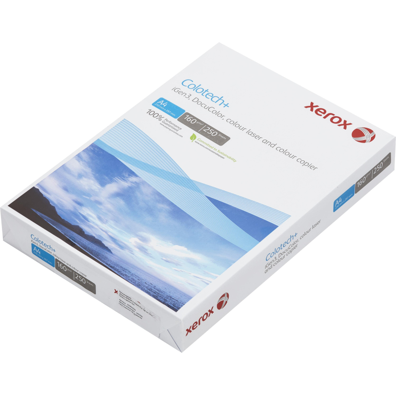 Бумага для цветной лазерной печати Xerox Colotech + (A4, 160 г/кв.м, 250) Бумага для цветной лазерной печати Xerox Colotech + (A4, 160 г/кв.м, 250)