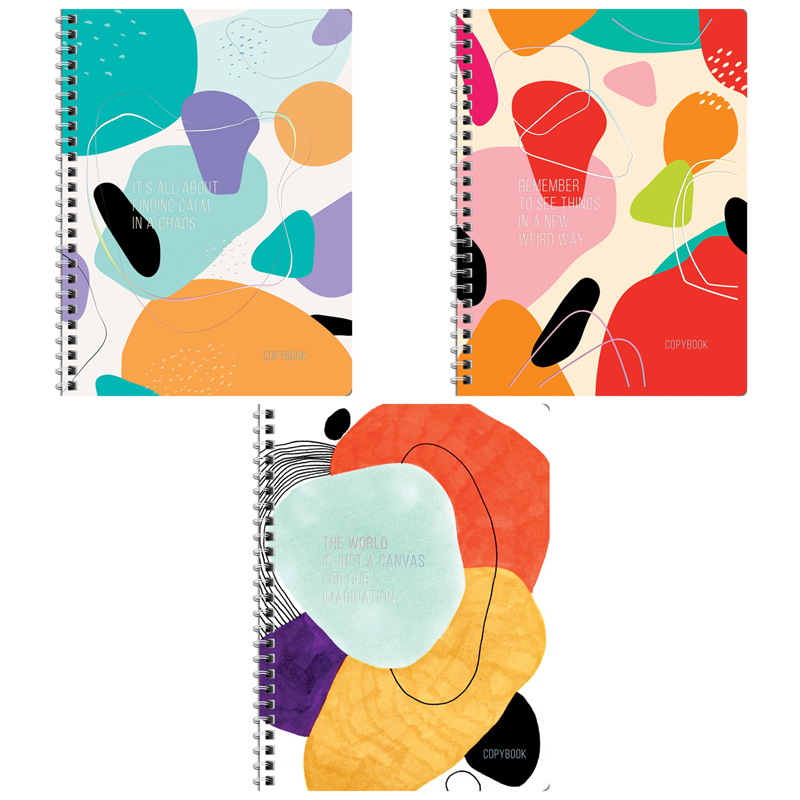 Тетрадь 48л., А5, клетка на гребне GreenwichLine "Abstract pattern", Тетрадь 48л., А5, клетка на гребне GreenwichLine "Abstract pattern",