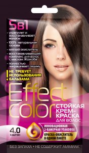 Арт.4913 ФИТО К Крем-краска для волос Effect Color тон Каштан 50мл (саше) Арт.4913 ФИТО К Крем-краска для волос Effect Color тон Каштан 50мл (саше)