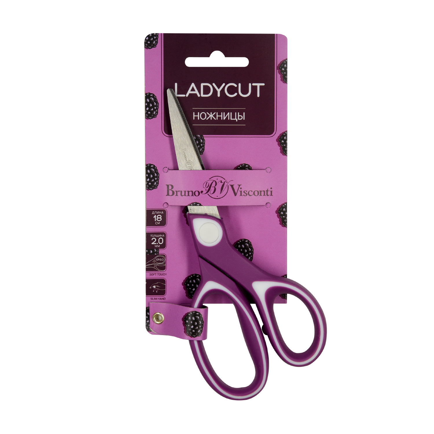 НОЖНИЦЫ "LADYCUT" 18 см. (прорезиненные ручки) НОЖНИЦЫ "LADYCUT" 18 см. (прорезиненные ручки)
