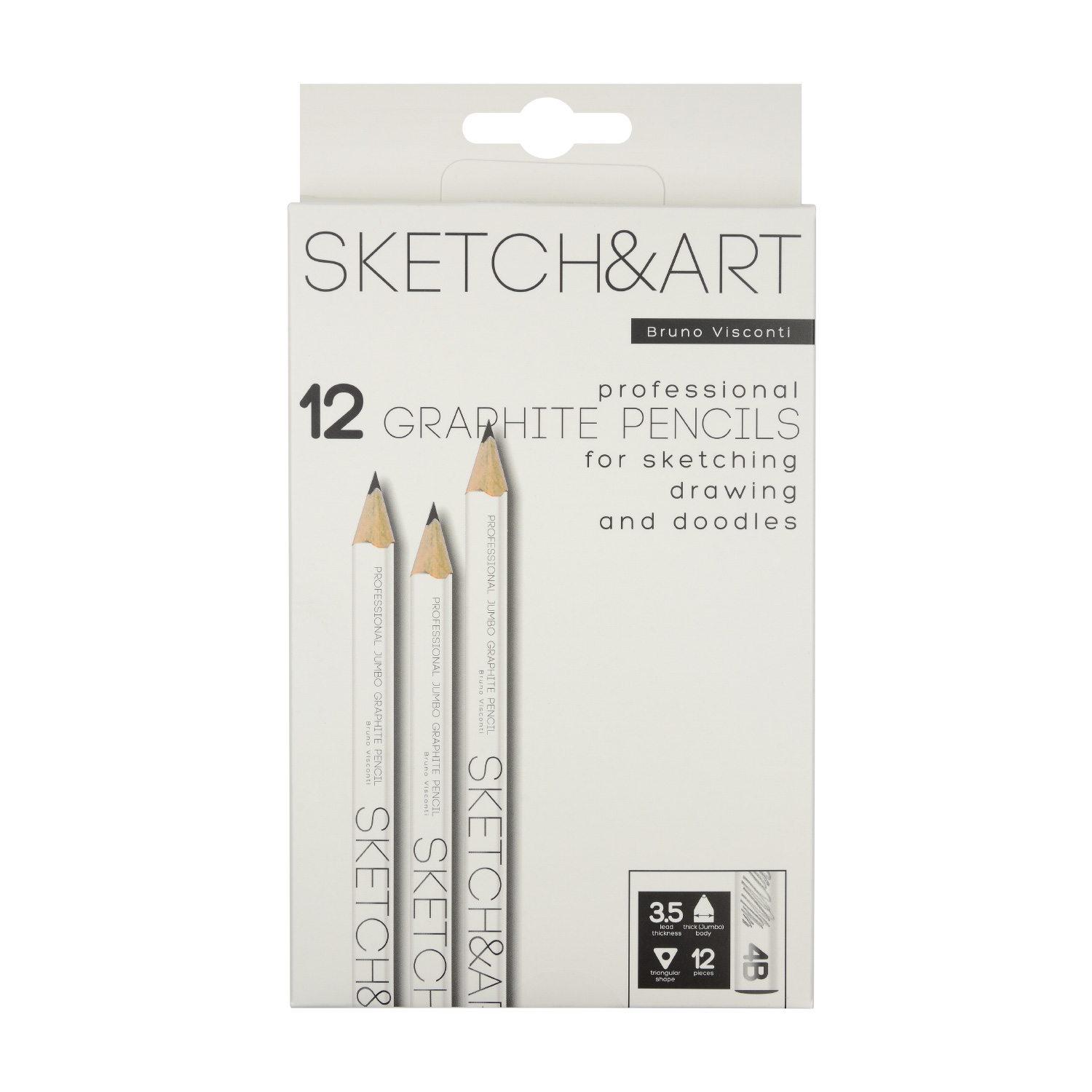 КАРАНДАШ ЧЕРНОГРАФИТОВЫЙ "Sketch&Art. Jumbo" 4В, 3,5 MM КАРАНДАШ ЧЕРНОГРАФИТОВЫЙ "Sketch&Art. Jumbo" 4В, 3,5 MM