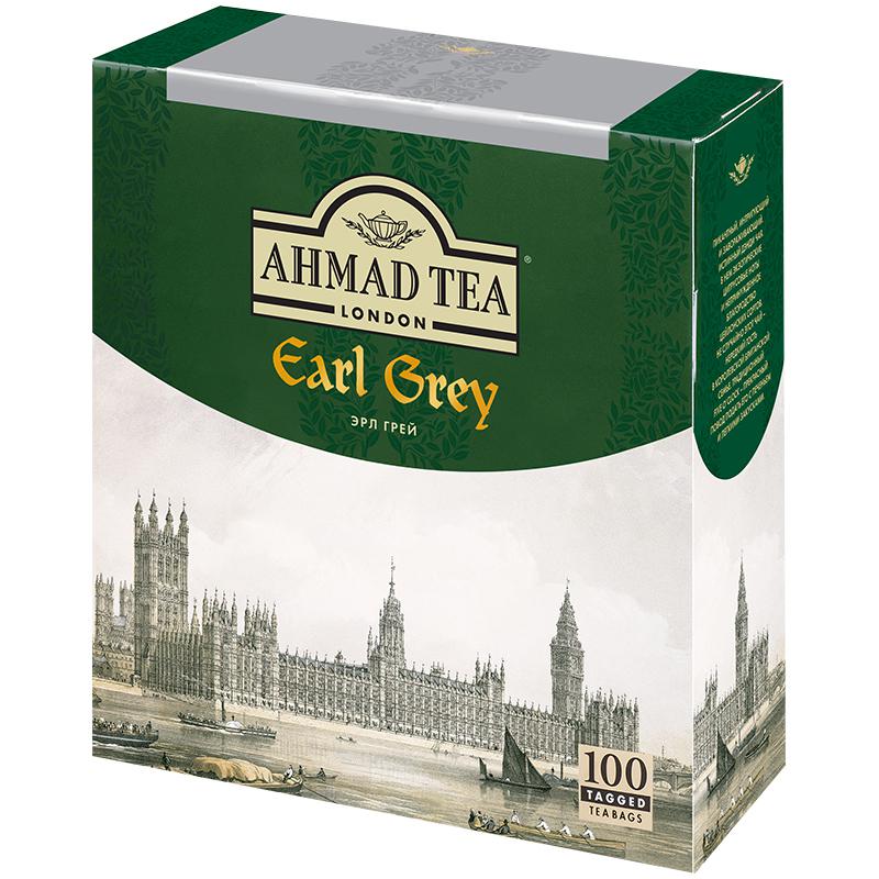 Чай Ahmad "Earl Gray", черный с бергамотом, 100 пакетиков по 2г: 595 Чай Ahmad "Earl Gray", черный с бергамотом, 100 пакетиков по 2г: 595