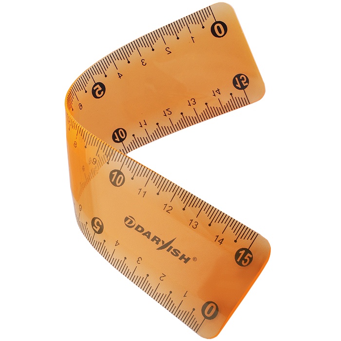 Линейка 15см мягкий пластик, прозрачная ассорти "Darvish" Линейка 15см мягкий пластик, прозрачная ассорти "Darvish"