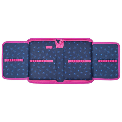 Пенал BRAUBERG, 1 отделение, 2 откидные планки, полиэстер, 21х14 см, Cute fox,