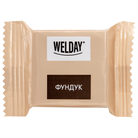 Шоколад порционный WELDAY (ВЭЛДЭЙ), ассорти 6 вкусов, 810 г (54 плитки по 15 г),