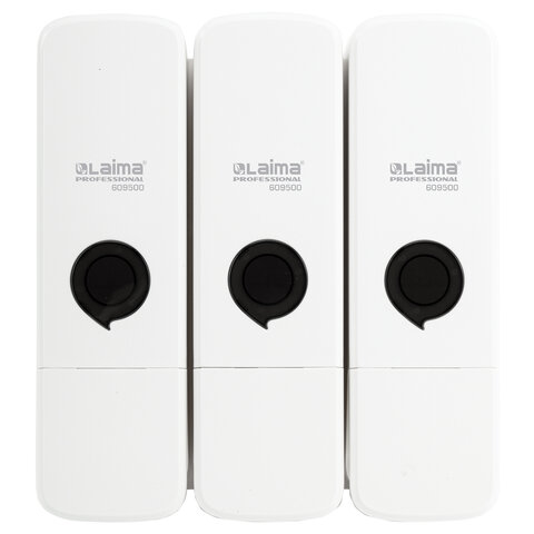 Дозатор тройной 3 х 0,3 л для жидкого мыла/шампуня/геля LAIMA PREMIUM, НАЛИВНОЙ,