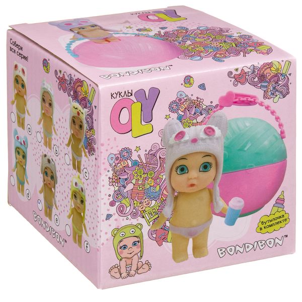 Набор игровой Bondibon куколка OLY в шапочке-ушанке с животным и аксессуарами в Набор игровой Bondibon куколка OLY в шапочке-ушанке с животным и аксессуарами в