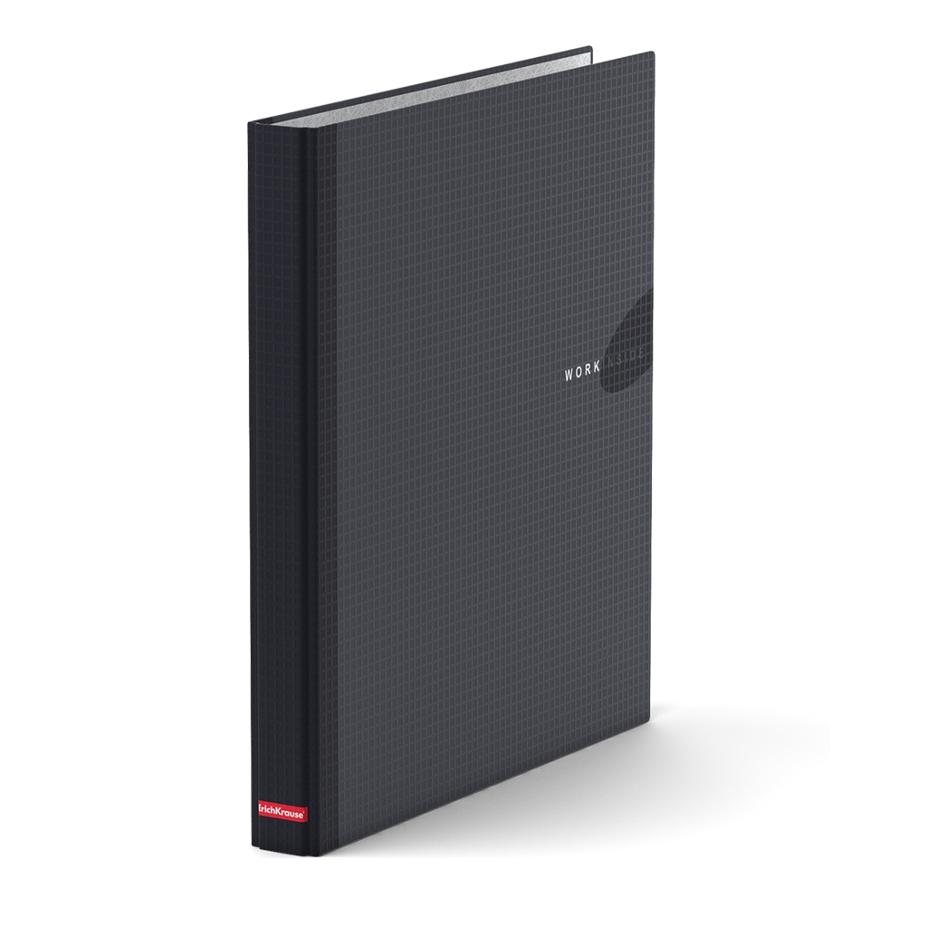 Папка–регистратор на 4 кольцах Erich Krause, Work inside, А4, 35 мм, черный Папка–регистратор на 4 кольцах Erich Krause, Work inside, А4, 35 мм, черный