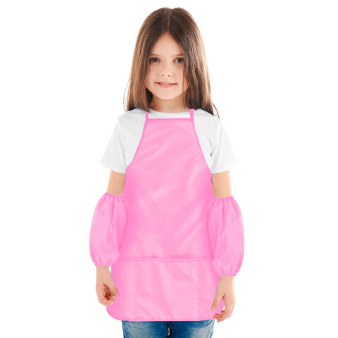 Фартук с нарукавниками для уроков труда ПИФАГОР, 3 кармана, стандартный размер,