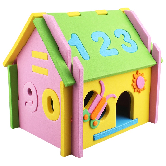 Пазл 3D "Домик с цифрами"