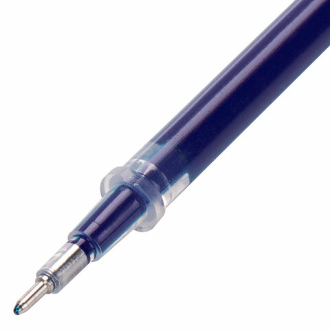 Стержни гелевые STAFF, 135 мм, НАБОР 10 шт. + 2 шт. в ПОДАРОК, СИНИЕ, игольчатый