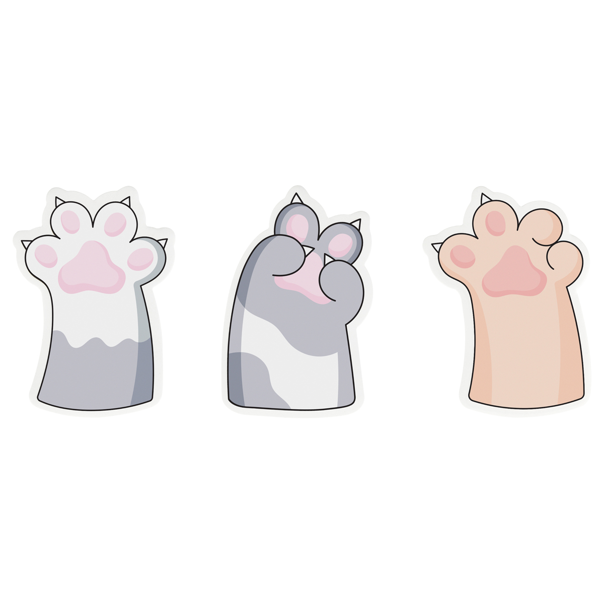 Самоклеящийся блок фигурный MESHU "Paws", 40л., европодвеc, ассорти Самоклеящийся блок фигурный MESHU "Paws", 40л., европодвеc, ассорти