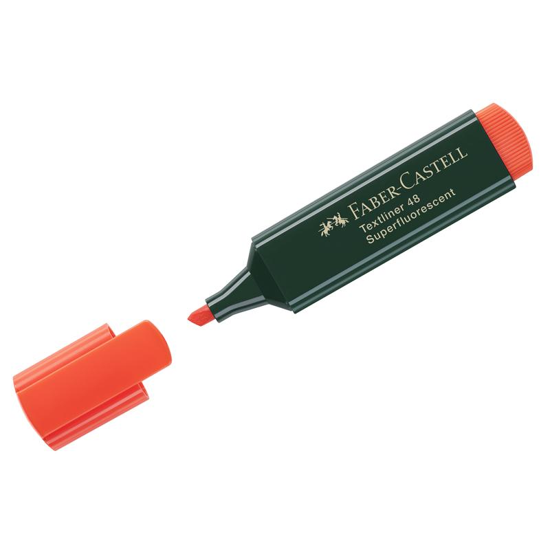 Текстовыделитель Faber-Castell "48" оранжевый, 1-5мм Текстовыделитель Faber-Castell "48" оранжевый, 1-5мм