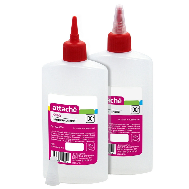 Клей канцелярский синтетический Attache 100 мл. Клей канцелярский синтетический Attache 100 мл.