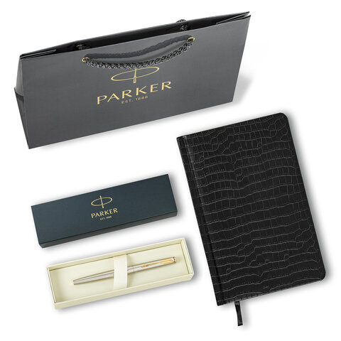 Ручка перьевая PARKER "Jotter Core Stainless Steel GT", ежедневник А5 Ручка перьевая PARKER "Jotter Core Stainless Steel GT", ежедневник А5