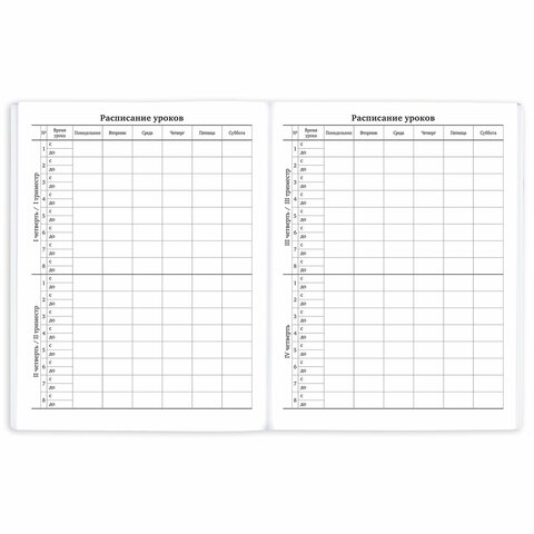 Дневник 1-11 класс 40 л., на скобе, ПИФАГОР, обложка картон, МИКС