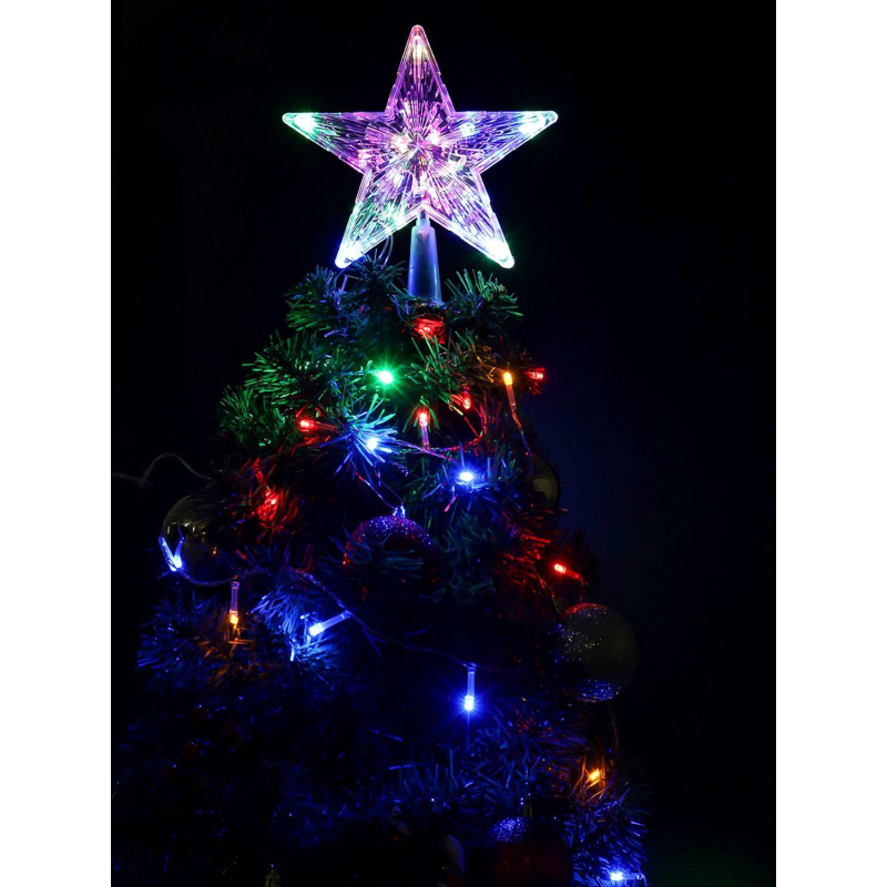 Верхушка на елку Белая звезда, 19х19см, 15 LED, 1 режим, мульти НВУ-0002 Верхушка на елку Белая звезда, 19х19см, 15 LED, 1 режим, мульти НВУ-0002