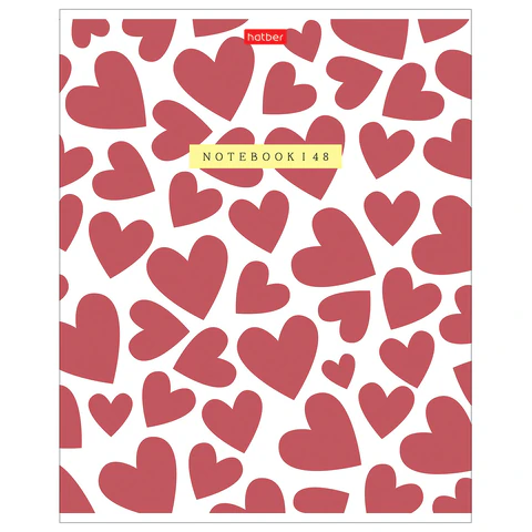 Тетрадь обложка пластик, А5 48 л., скоба, клетка, HATBER, "LOVE IS..." Тетрадь обложка пластик, А5 48 л., скоба, клетка, HATBER, "LOVE IS..."