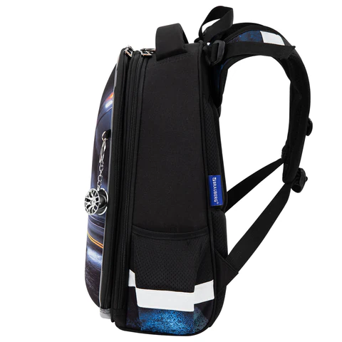 Ранец BRAUBERG ORIGINAL, 2 отделения, с брелком, "Tunnel car",