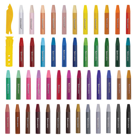 Пастель масляная восковые мелки утолщенные 48 цвета с точилкой, держателем и Пастель масляная восковые мелки утолщенные 48 цвета с точилкой, держателем и