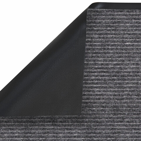 Коврик придверный 50х80 см, СЕРЫЙ, влаго-грязезащитный, 450 г/м2, ребристый,
