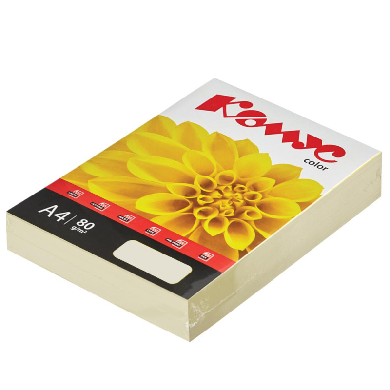Бумага цветная Комус Color (сливки пастель) 80г, А4, 500 л. Бумага цветная Комус Color (сливки пастель) 80г, А4, 500 л.