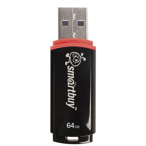Флеш-диск 64 GB, SMARTBUY Crown, USB 2.0, черный, SB64GBCRW-K Флеш-диск 64 GB, SMARTBUY Crown, USB 2.0, черный, SB64GBCRW-K