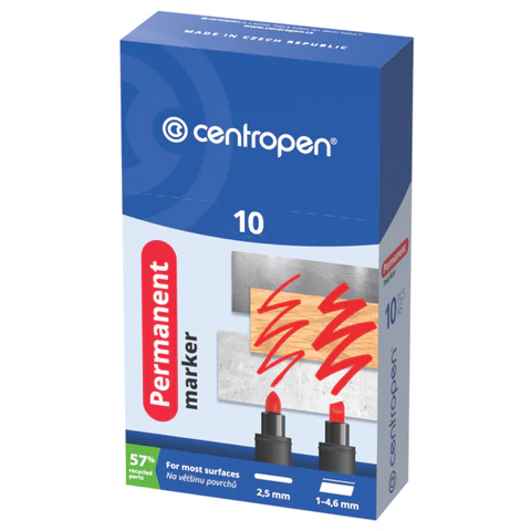 Маркер перманентный CENTROPEN 8576, КРАСНЫЙ, скошенный наконечник, 1-4,6 мм, Маркер перманентный CENTROPEN 8576, КРАСНЫЙ, скошенный наконечник, 1-4,6 мм,