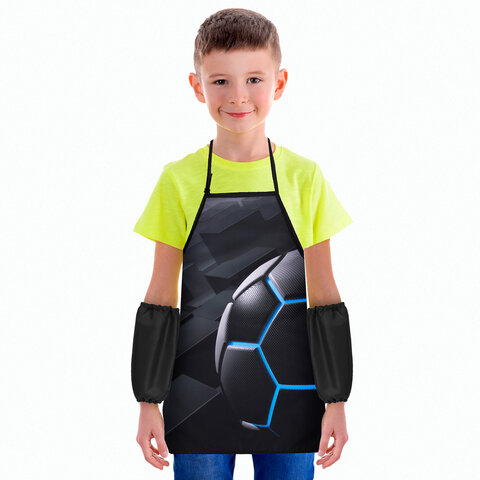 Фартук с нарукавниками ЮНЛАНДИЯ, 45х54 см, "Soccer ball", 271044 Фартук с нарукавниками ЮНЛАНДИЯ, 45х54 см, "Soccer ball", 271044