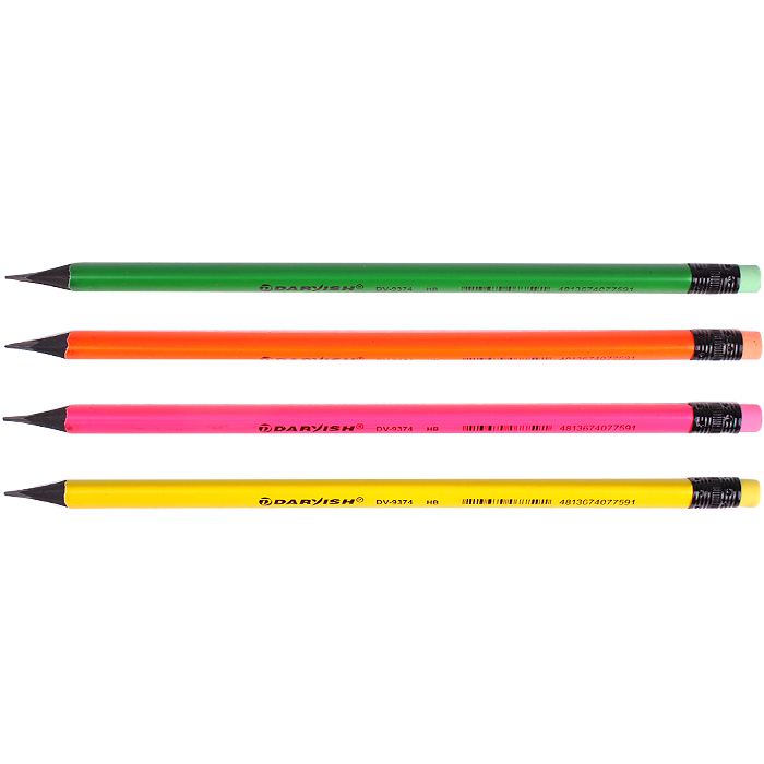 Карандаш ч/г с ластиком "Darvish" корпус трёхгранный ассорти НВ Карандаш ч/г с ластиком "Darvish" корпус трёхгранный ассорти НВ