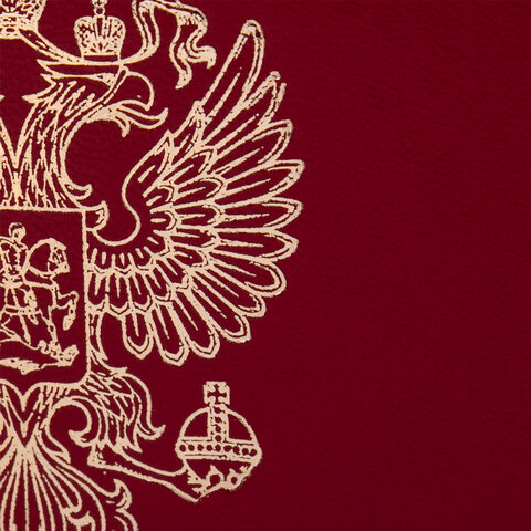 Папка адресная бумвинил с гербом России, формат А4, бордовая, индивидуальная Папка адресная бумвинил с гербом России, формат А4, бордовая, индивидуальная