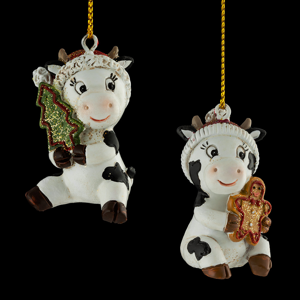Украшение ErichKrause Decor Новогодняя коровка 4.5см Украшение ErichKrause Decor Новогодняя коровка 4.5см