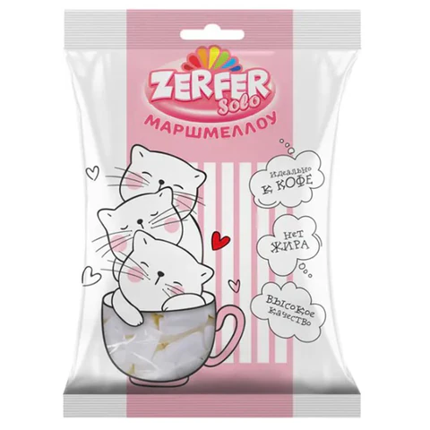 Маршмеллоу со сливочным вкусом ZERFER 65 г, РРМ817 Маршмеллоу со сливочным вкусом ZERFER 65 г, РРМ817