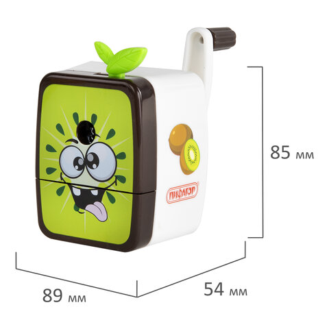 Точилка механическая ПИФАГОР "Киви", корпус белый/салатовый, 270428 Точилка механическая ПИФАГОР "Киви", корпус белый/салатовый, 270428