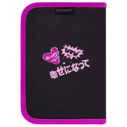 Пенал BRAUBERG с наполнением, 1 отделение, 1 откидная планка, 24 предмета, 21х14 Пенал BRAUBERG с наполнением, 1 отделение, 1 откидная планка, 24 предмета, 21х14