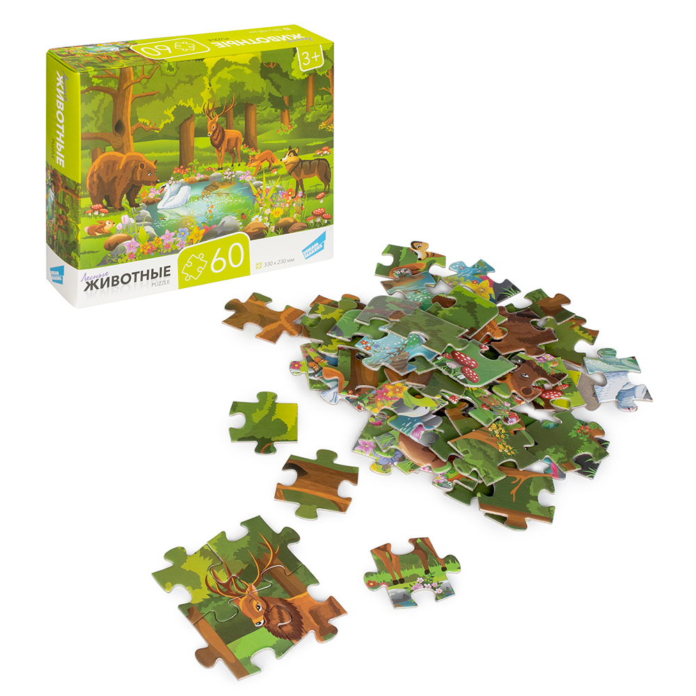 Игра детская настольная "60 Животные"