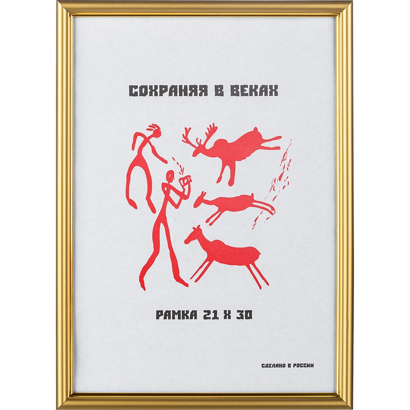 Рамка пластиковая 590 21x30 (A4) золото Рамка пластиковая 590 21x30 (A4) золото