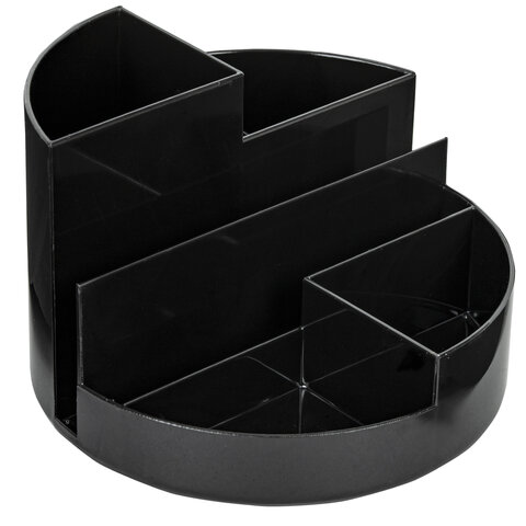 Подставка-органайзер BRAUBERG ROUND, 6 отделений, 130х130х90 мм, черная, 238100, Подставка-органайзер BRAUBERG ROUND, 6 отделений, 130х130х90 мм, черная, 238100,