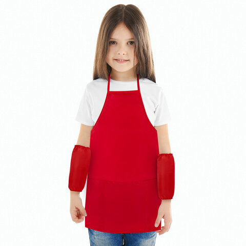 Фартук с нарукавниками для уроков труда ПИФАГОР, малый, полиэстер, 39х49 см, Фартук с нарукавниками для уроков труда ПИФАГОР, малый, полиэстер, 39х49 см,