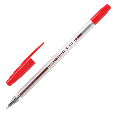 Ручка шариковая BRAUBERG "M-500 CLASSIC", КРАСНАЯ, корпус прозрачный, Ручка шариковая BRAUBERG "M-500 CLASSIC", КРАСНАЯ, корпус прозрачный,