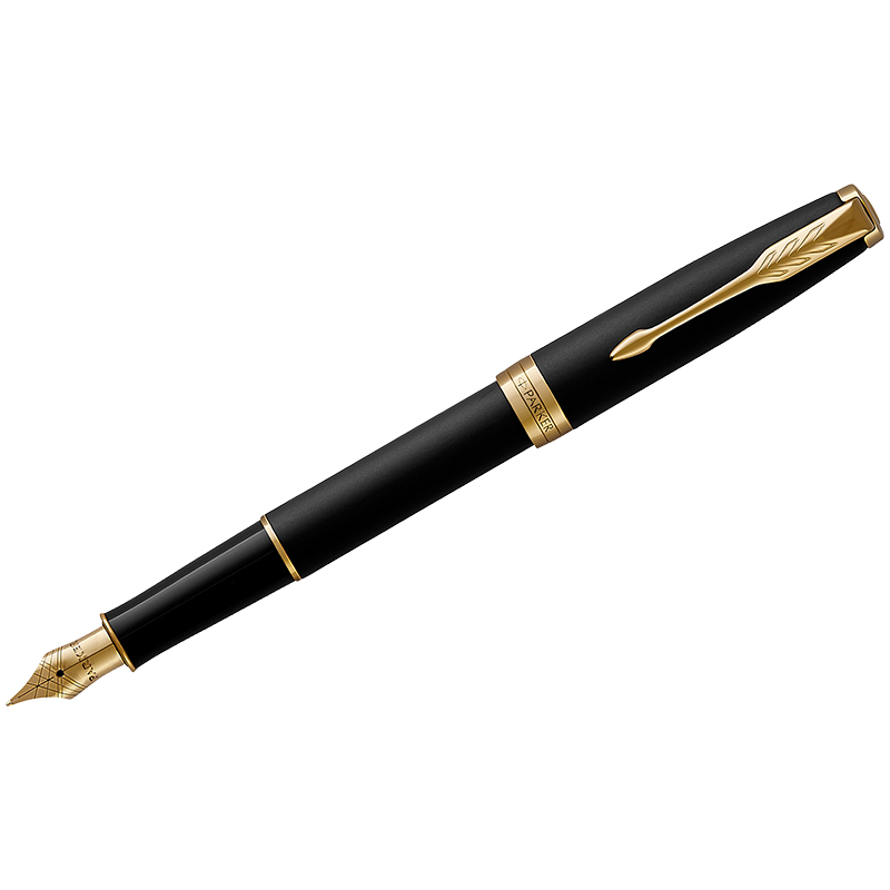 Ручка перьевая Parker "Sonnet Matte Black GT" 0,8мм, подарочная Ручка перьевая Parker "Sonnet Matte Black GT" 0,8мм, подарочная