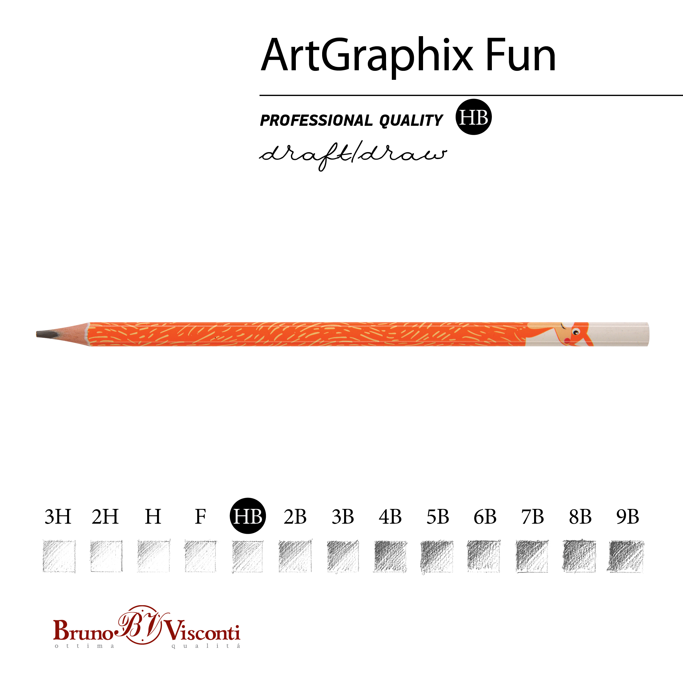 КАРАНДАШ ЧЕРНОГРАФИТОВЫЙ "ArtGraphix. Fun. Лисенок" НВ (пластиковый