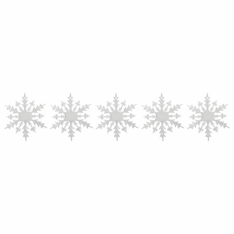 Украшение ёлочное "Снежинки акриловые", 5 шт., 15 см, пакет с Украшение ёлочное "Снежинки акриловые", 5 шт., 15 см, пакет с