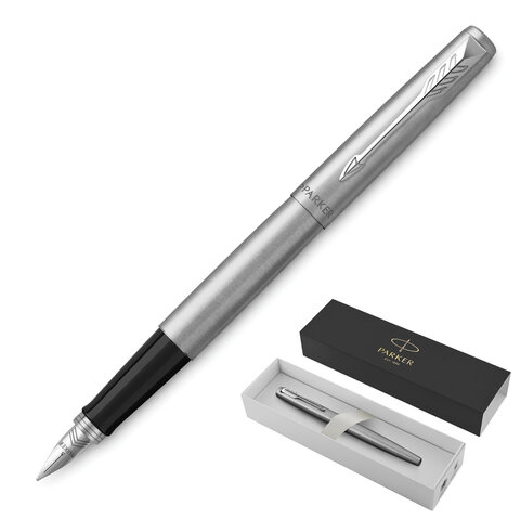 Ручка перьевая PARKER "Jotter Stainless Steel CT", корпус серебристый,