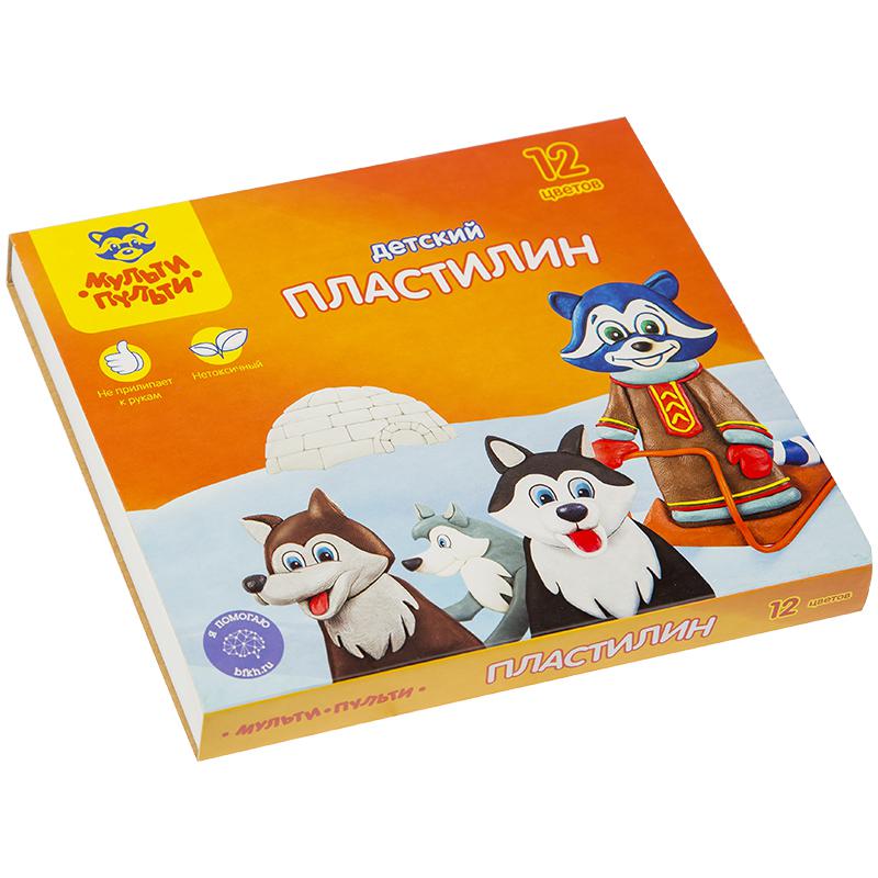 Пластилин "Енот на Аляске" 12 цветов, 180гр, со стеком ДП_10235 Пластилин "Енот на Аляске" 12 цветов, 180гр, со стеком ДП_10235