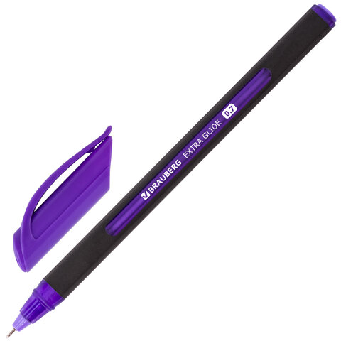 Ручка шариковая масляная BRAUBERG "Extra Glide Soft Color", СИНЯЯ, Ручка шариковая масляная BRAUBERG "Extra Glide Soft Color", СИНЯЯ,