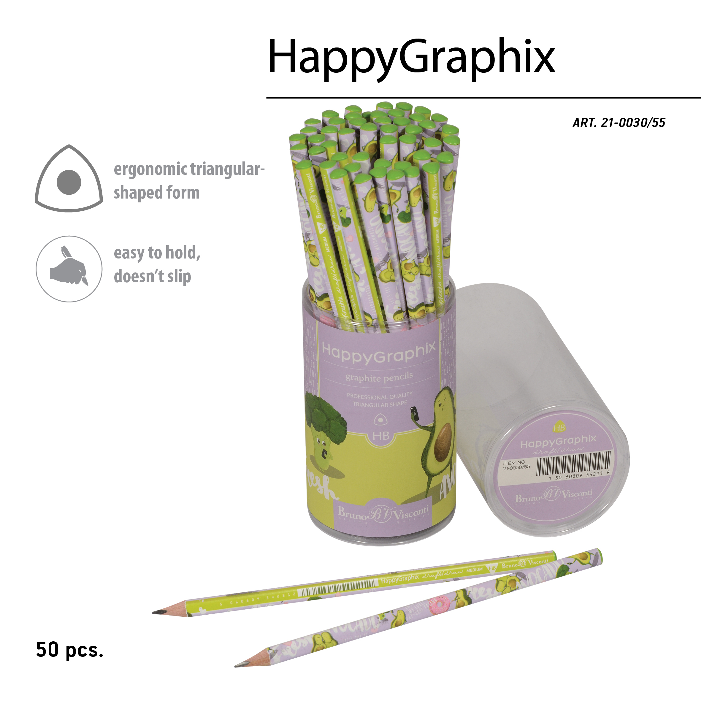 КАРАНДАШ ЧЕРНОГРАФИТОВЫЙ "HappyGraphix. Авокадо. Селфи" НВ КАРАНДАШ ЧЕРНОГРАФИТОВЫЙ "HappyGraphix. Авокадо. Селфи" НВ