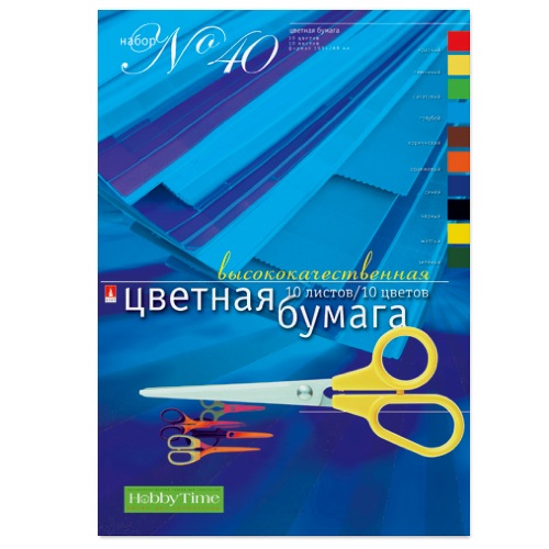 НАБОР №40 ЦВ.БУМАГИ А4 10Л.10ЦВ. НАБОР №40 ЦВ.БУМАГИ А4 10Л.10ЦВ.