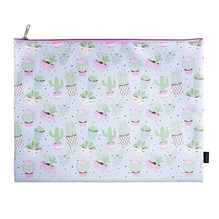 Папка 1 отделение А4 SENSITIVE CACTUS 330х260 мм молния ПВХ Папка 1 отделение А4 SENSITIVE CACTUS 330х260 мм молния ПВХ
