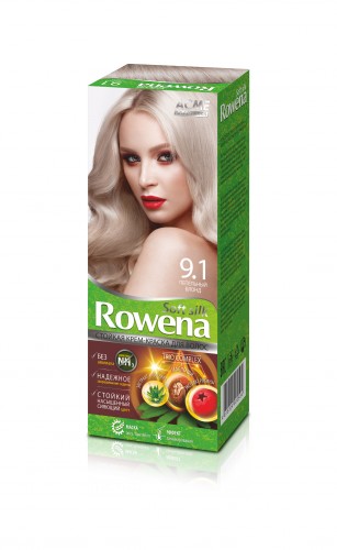ROWENA Краска для волос "ROWENA SOFT SILK", тон 9.1 Пепельный Блонд ROWENA Краска для волос "ROWENA SOFT SILK", тон 9.1 Пепельный Блонд